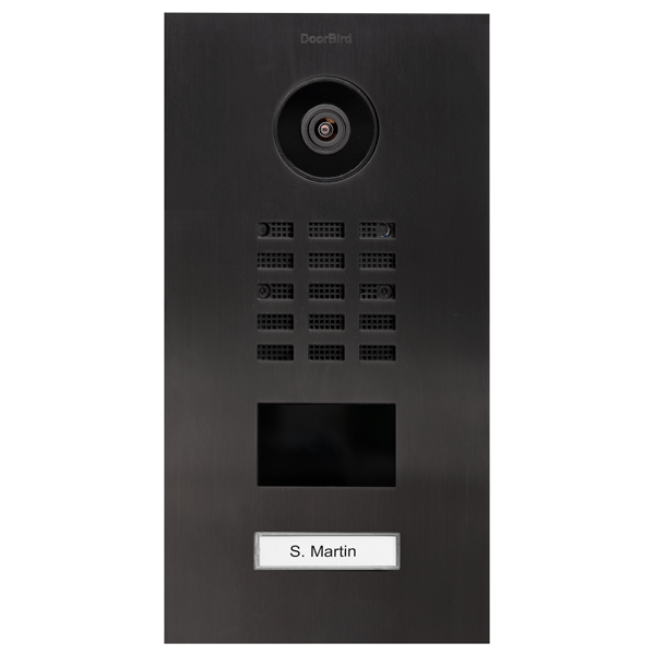 DoorBird IP Video Door Station D2101BV, Bronze Brushed Stainless Steel, Flush-mounted with HD Camera POE Capable - 3